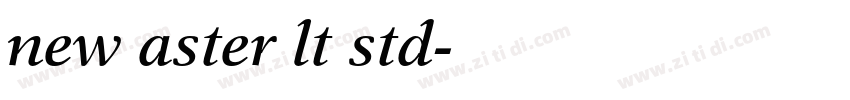 new aster lt std字体转换